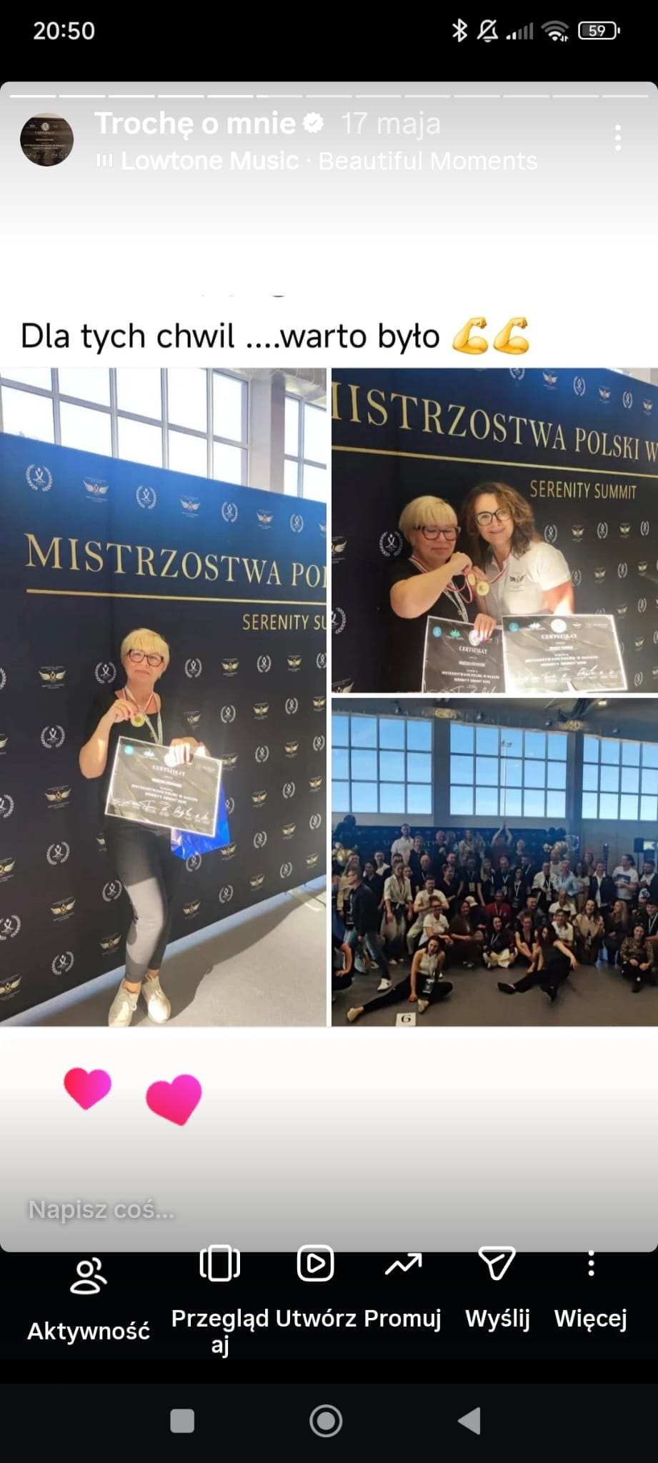 Grażyna Pietroszek ze złotym medalem na Mistrzostwach Polski, Serenity Summit